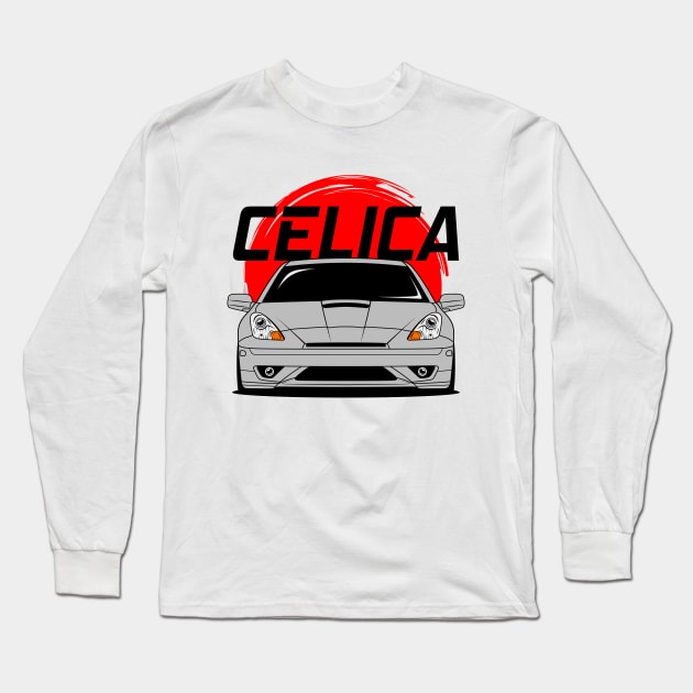 Silver Celica JDM Long Sleeve T-Shirt by GoldenTuners